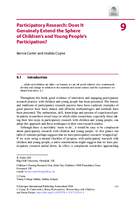 (PDF) Participatory Research: Does It Genuinely Extend the Sphere of ...