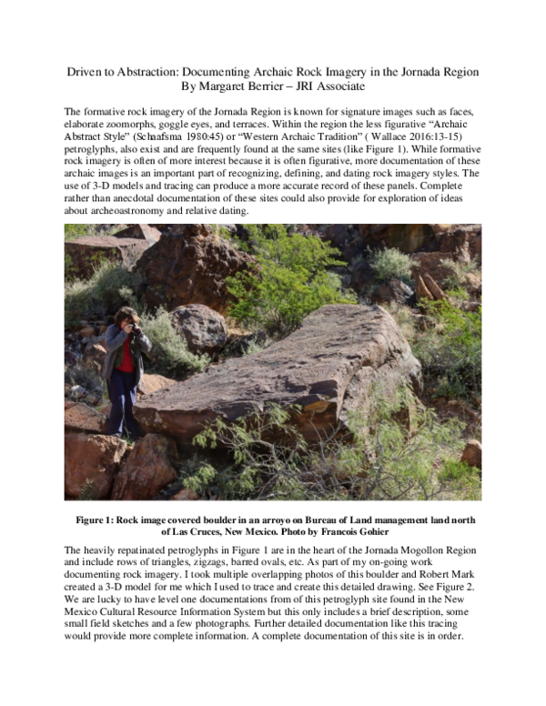 (PDF) Driven to Abstraction: Documenting Archaic Rock Imagery in the ...