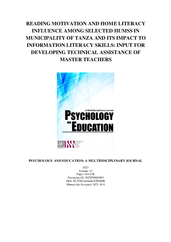 (PDF) Reading Motivation and Home Literacy Influence Among Selected ...