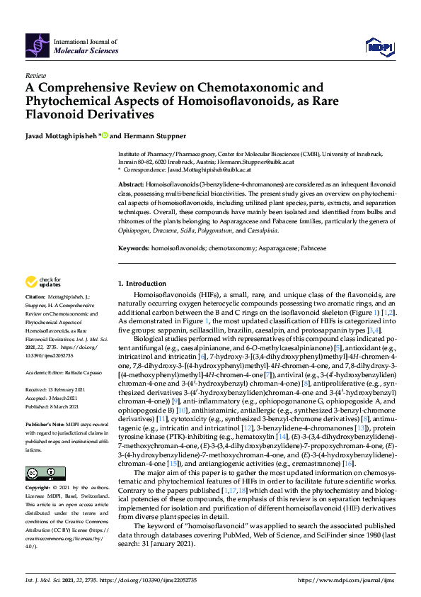 (PDF) A Comprehensive Review on Chemotaxonomic and Phytochemical ...