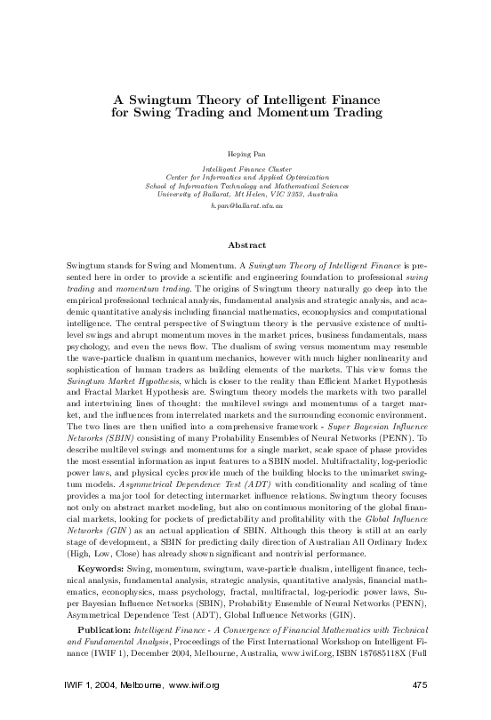 (PDF) A Swingtum theory of intelligent finance for swing trading and ...