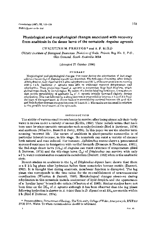 (PDF) Physiological and morphological changes associated with recovery ...