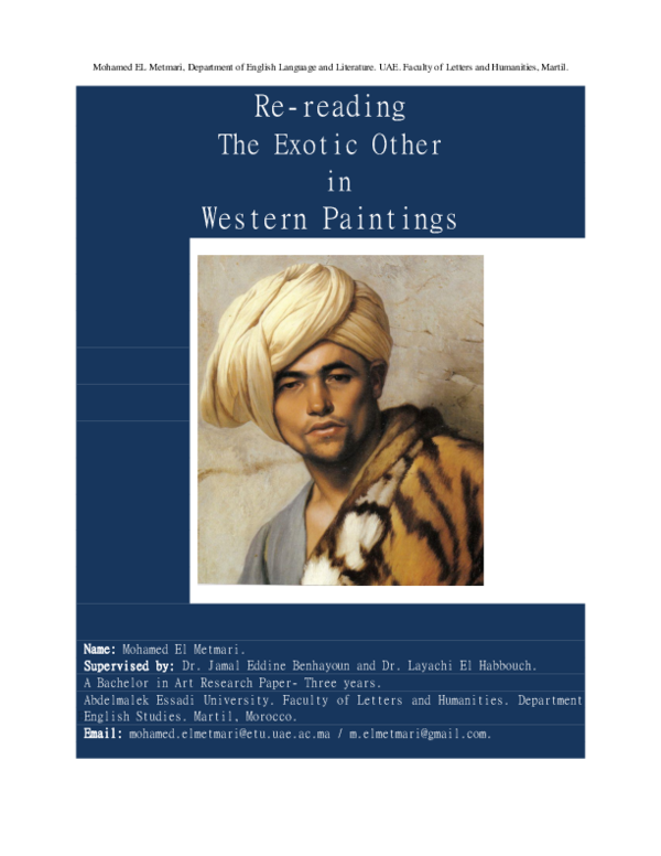 PDF) Re-reading the Exotic Other in Orientalist Paintings.
