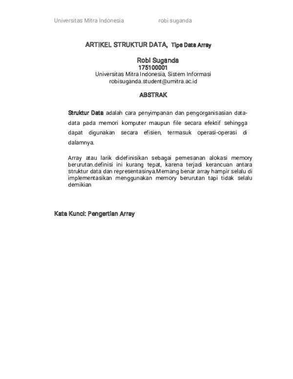 (PDF) Tipe Data Array