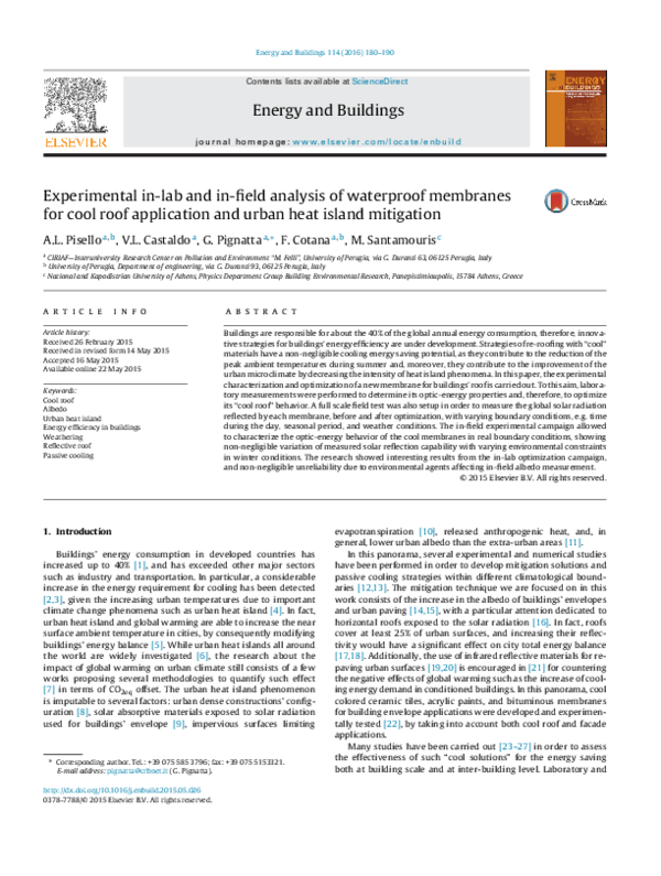 (PDF) Experimental in-lab and in-field analysis of waterproof membranes ...