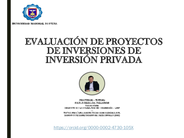 (PDF) ANALISIS DE PROYECTOS DE INVERSIÓN PRIVADA