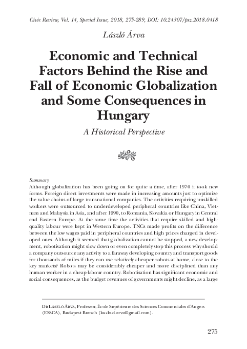 (PDF) Economic and Technical Factors Behind the Rise and Fall of ...