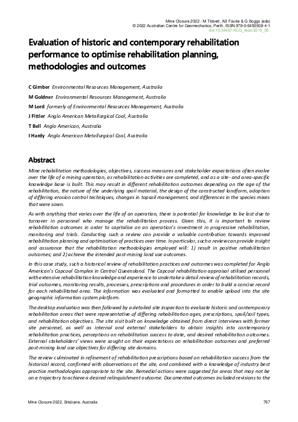 (PDF) Evaluation of historic and contemporary rehabilitation ...