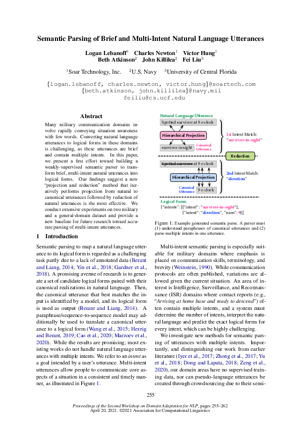 (PDF) Semantic Parsing of Brief and Multi-Intent Natural Language ...