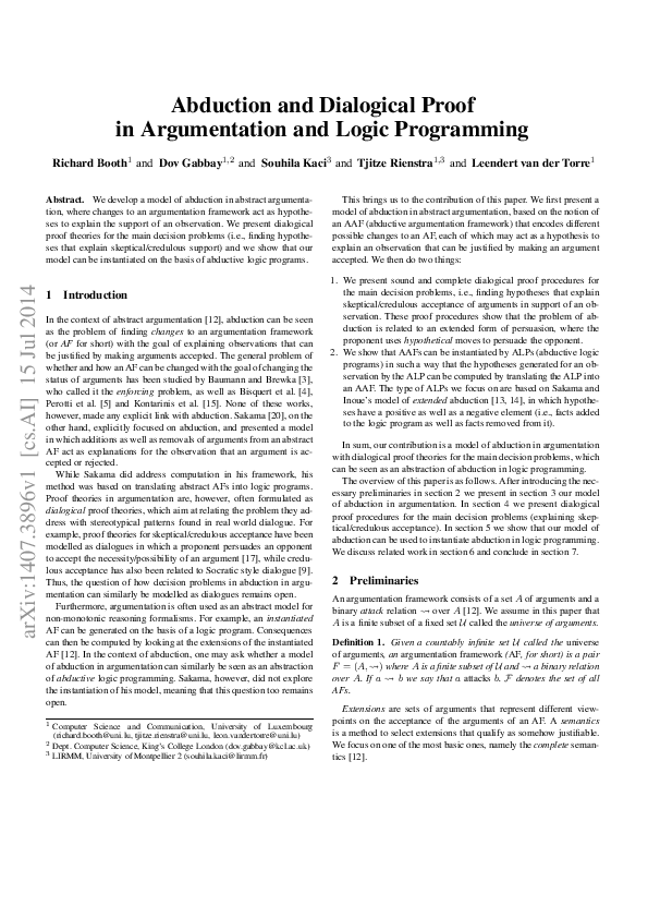 (PDF) 4 Abduction and Dialogical Proof in Argumentation and Logic ...