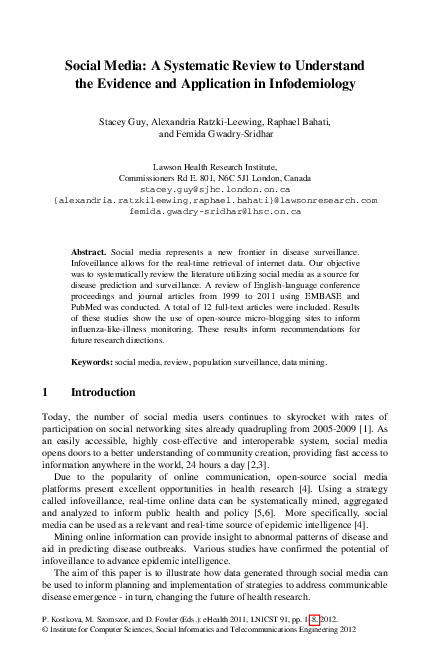 (PDF) Social Media: A Systematic Review to Understand the Evidence and ...