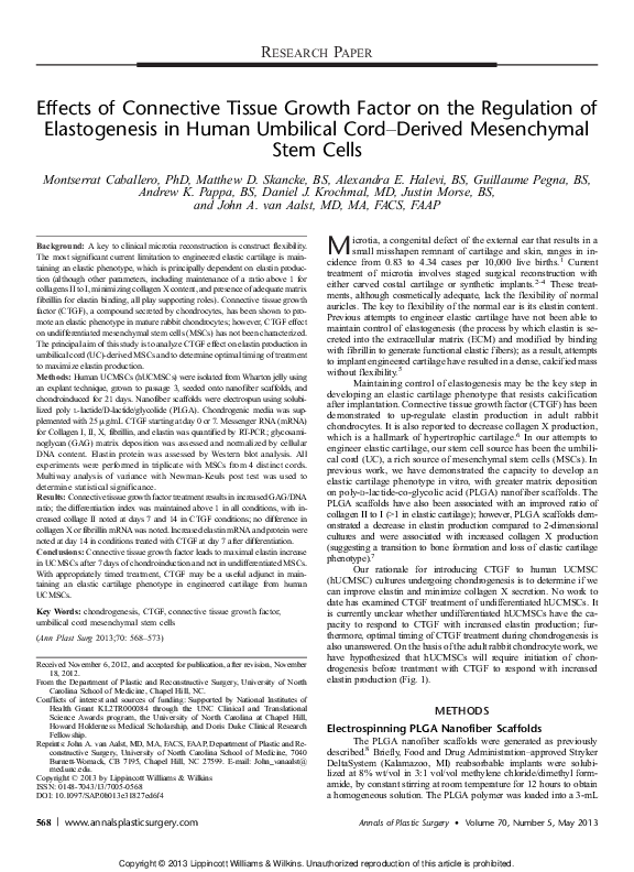 (PDF) Effects of Connective Tissue Growth Factor on the Regulation of ...