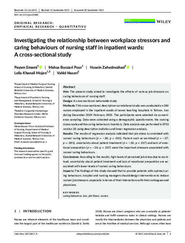 (PDF) Investigating the relationship between workplace stressors and ...