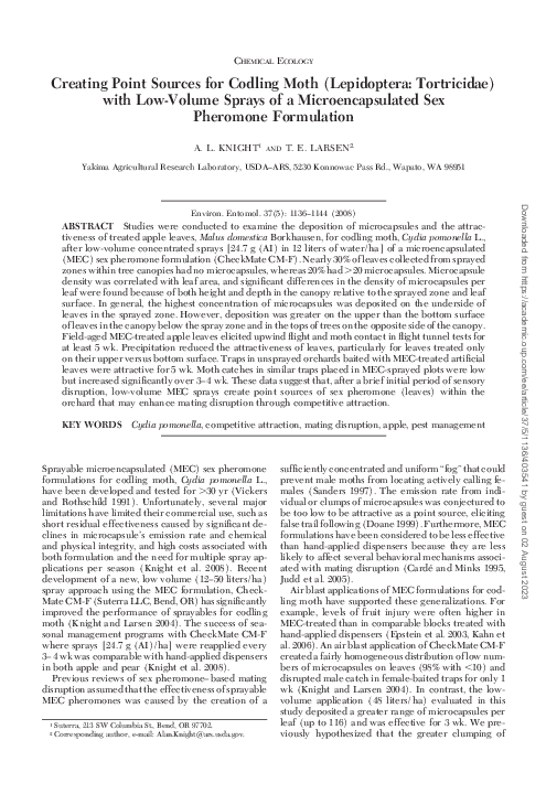 (PDF) Creating Point Sources for Codling Moth (Lepidoptera: Tortricidae ...