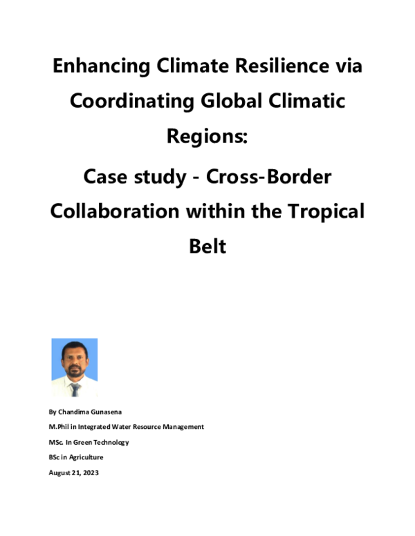 (PDF) Enhancing Climate Resilience via Coordinating Global Climatic ...