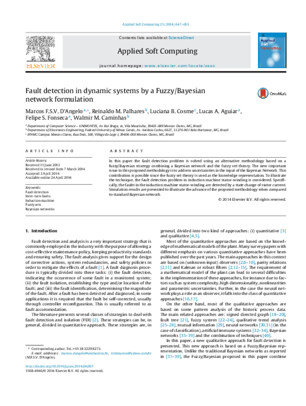 (PDF) Fault detection in dynamic systems by a Fuzzy/Bayesian network ...