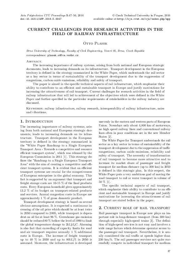 (PDF) Current Challenges for Research Activities in the Field of ...
