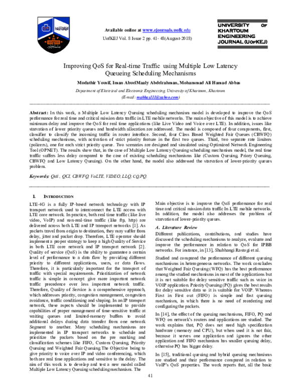 (PDF) Improving QoS for Real-time Traffic using Multiple Low Latency ...