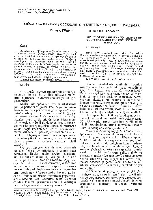 (PDF) Müsabaka Davraniş Ölçeği̇ni̇n Güveni̇li̇rli̇k Ve Geçerli̇li̇k ...