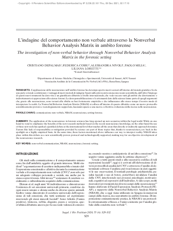 (PDF) [The investigation of non-verbal behavior through Nonverbal ...