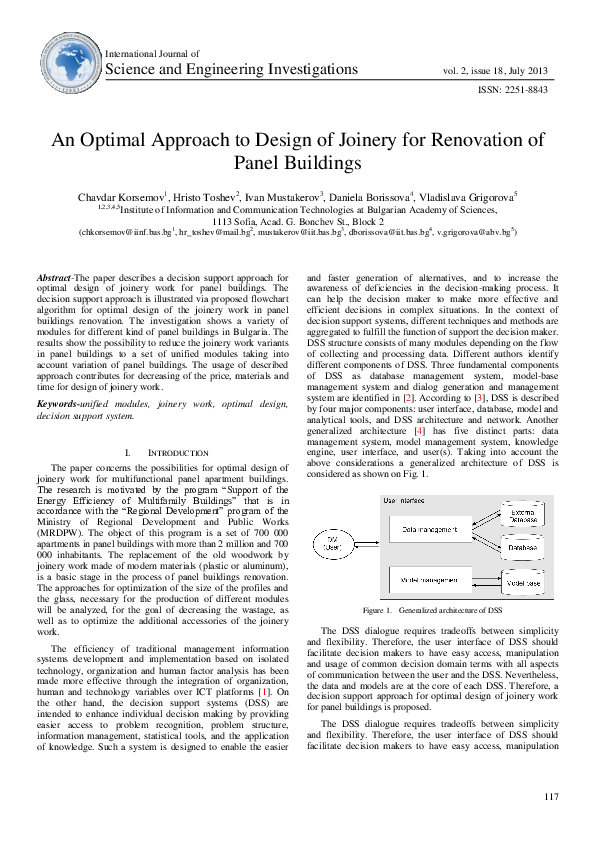 (PDF) An Optimal Approach to Design of Joinery for Renovation of Panel ...