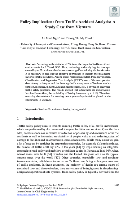 Pdf Policy Implications From Traffic Accident Analysis A Study Case