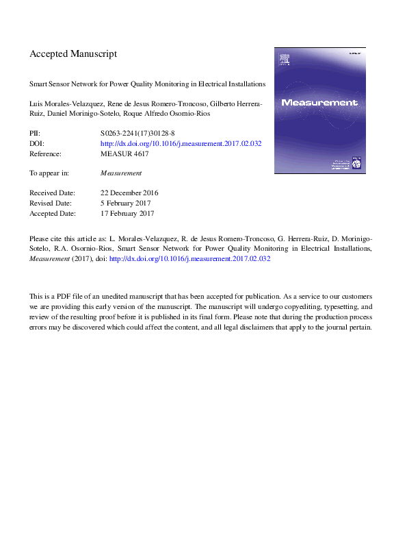(PDF) Smart sensor network for power quality monitoring in electrical ...