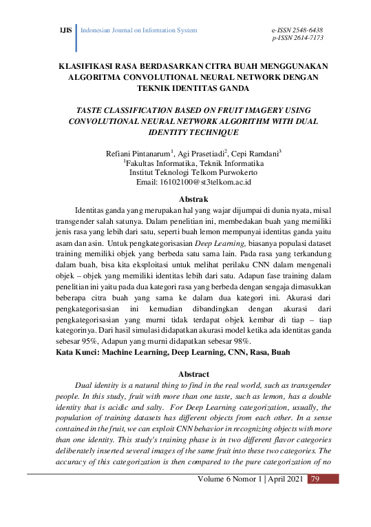(PDF) Deteksi Rasa Berdasarkan Citra Buah Menggunakan Algoritma ...