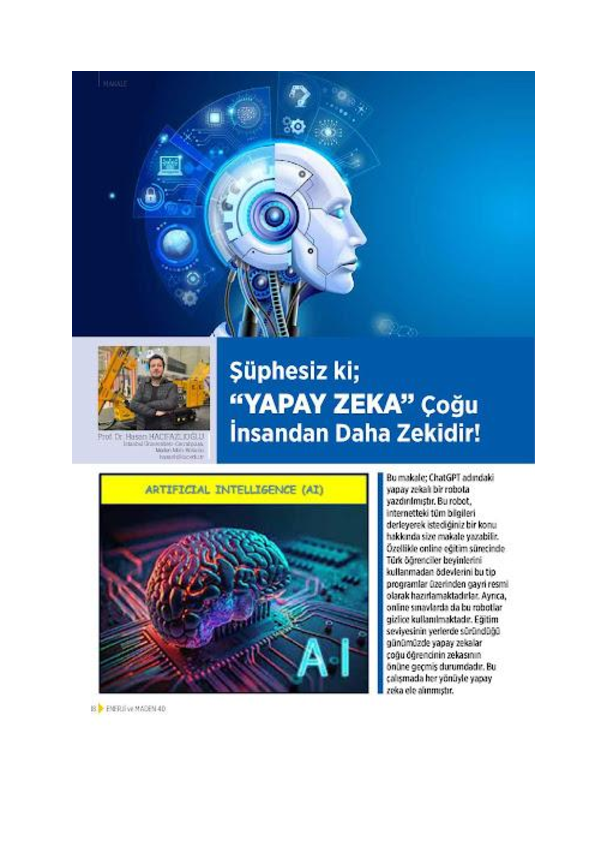 Yapay Zeka Çoğu İnsandan Daha Zekidir!