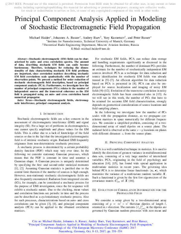 (PDF) Principal Component Analysis Applied in Modeling of Stochastic ...
