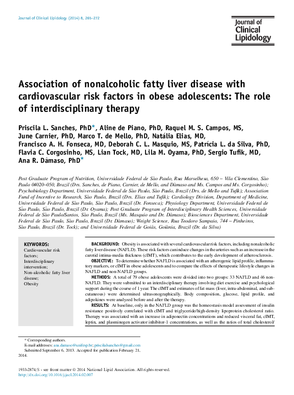 (PDF) Association of nonalcoholic fatty liver disease with ...