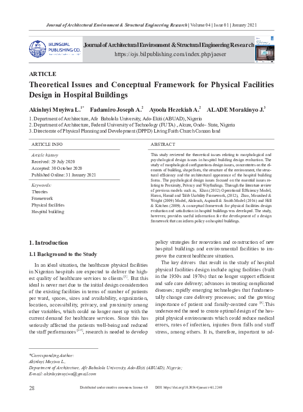 (PDF) Theoretical Issues and Conceptual Framework for Physical ...