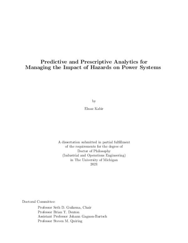 (PDF) Predictive and Prescriptive Analytics for Managing the Impact of ...