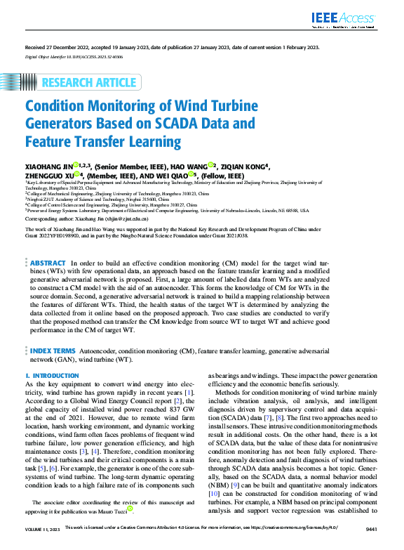 (PDF) Condition monitoring of the wind turbine generator slip ring