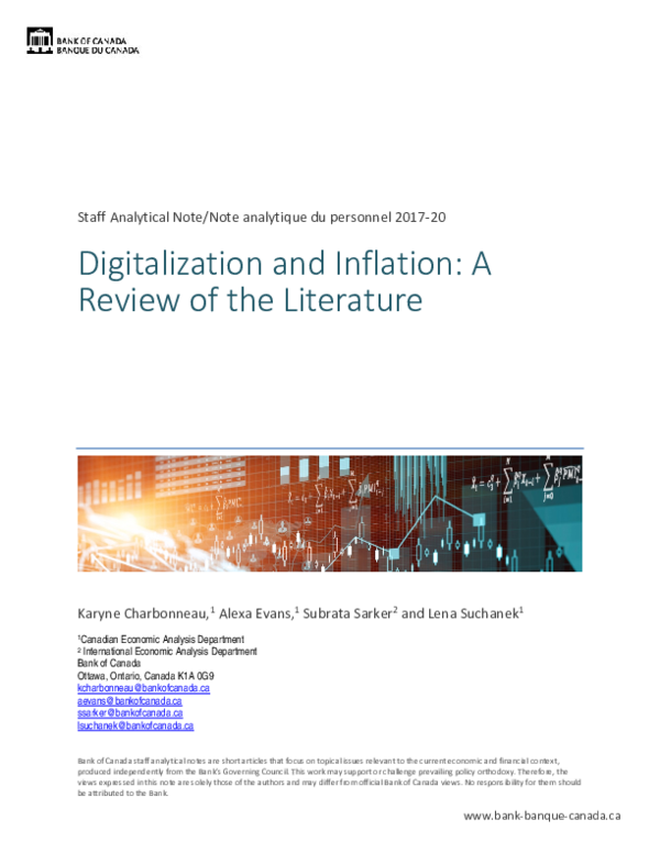 (PDF) Digitalization and Inflation A Review of the Literature
