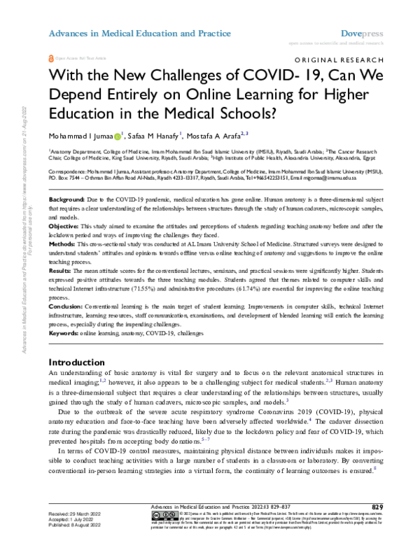 (PDF) With the New Challenges of COVID- 19, Can We Depend Entirely on ...