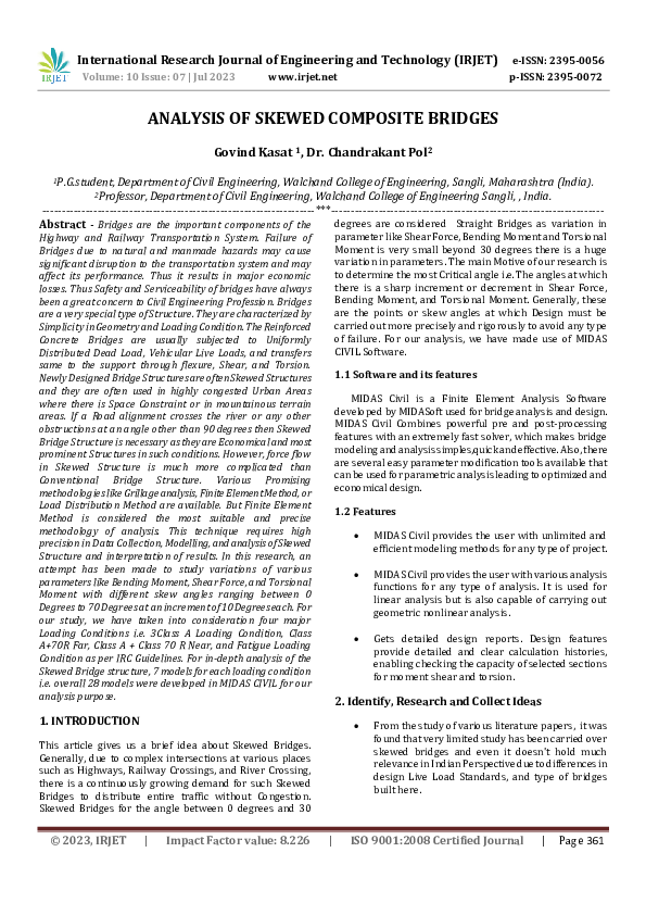 (PDF) ANALYSIS OF SKEWED COMPOSITE BRIDGES