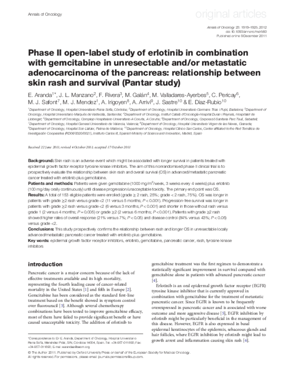 (PDF) Phase II open-label study of erlotinib in combination with ...
