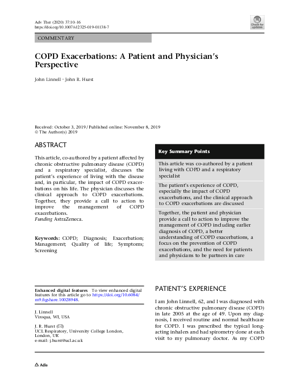 (PDF) Impact of COPD Exacerbations on Patient-Centered Outcomes