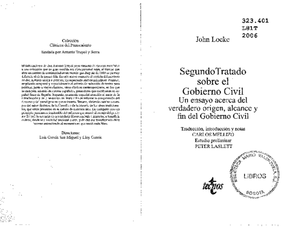 Dos Tratados Sobre El Gobierno Civil