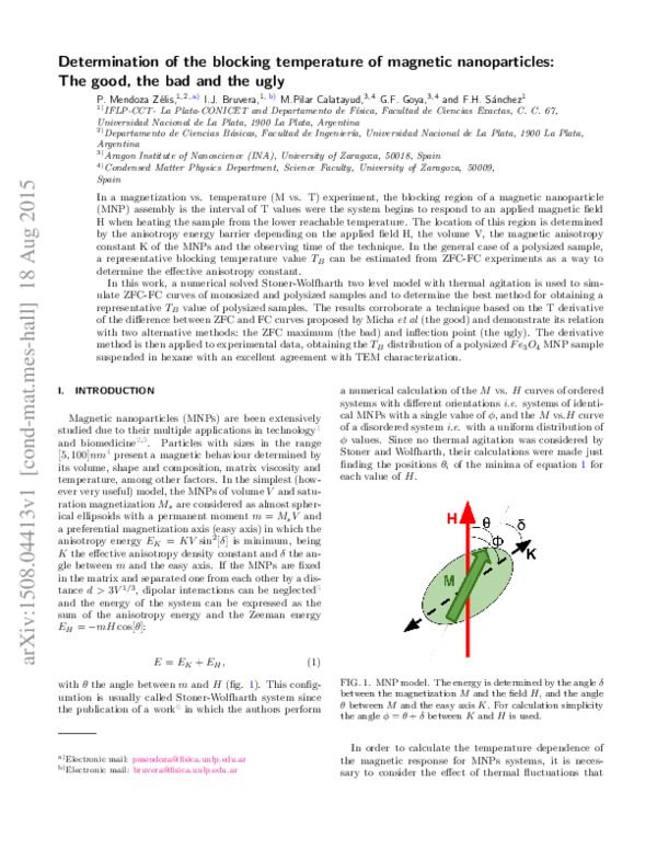 (PDF) Determination of the blocking temperature of magnetic ...