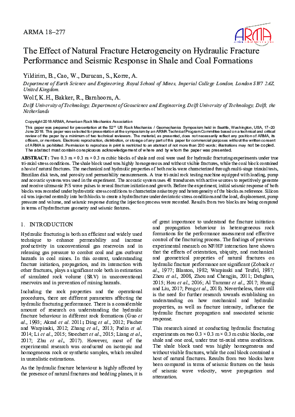 (PDF) The effect of natural fracture heterogeneity on hydraulic ...