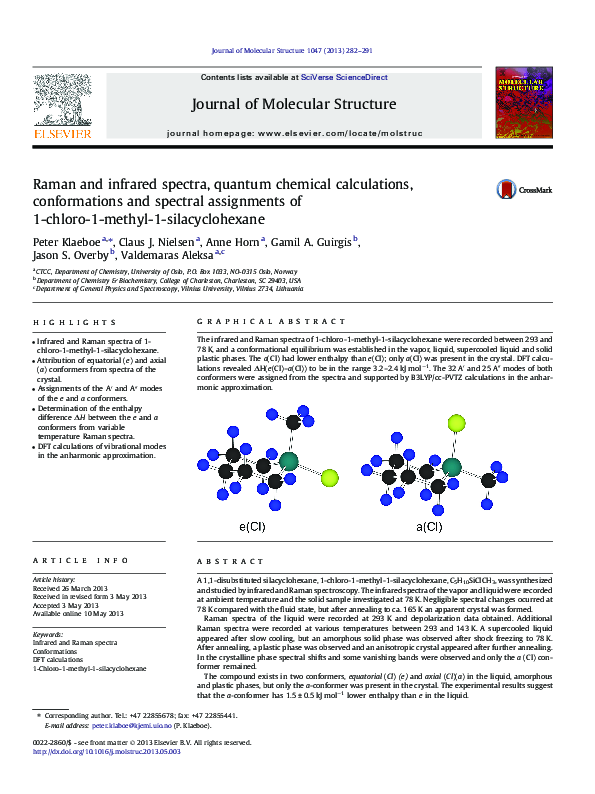 (PDF) Raman and infrared spectra, quantum chemical calculations ...