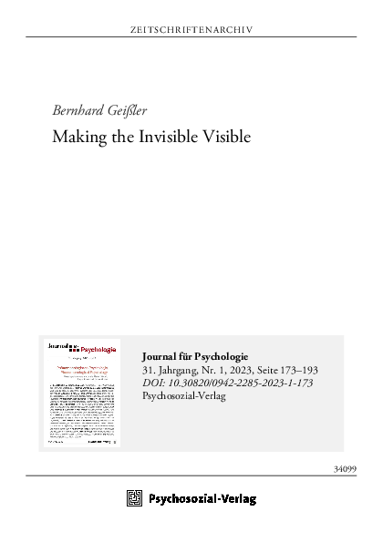 (PDF) Making the Invisible Visible: Does the depth-psychological ...