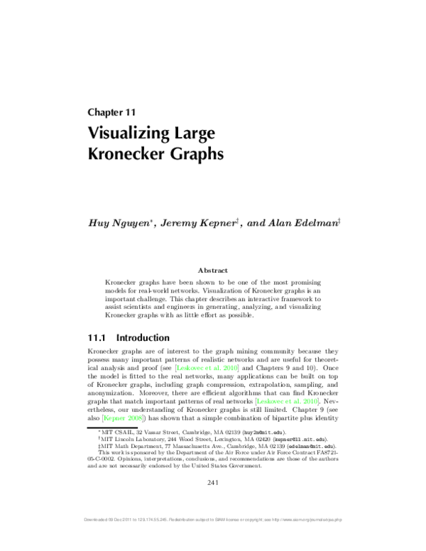 (PDF) 11. Visualizing Large Kronecker Graphs | Huy Nguyễn - Academia.edu