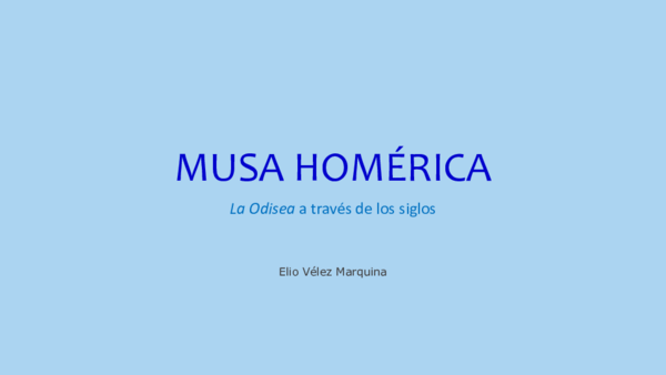 (PPT) MUSA HOMÉRICA