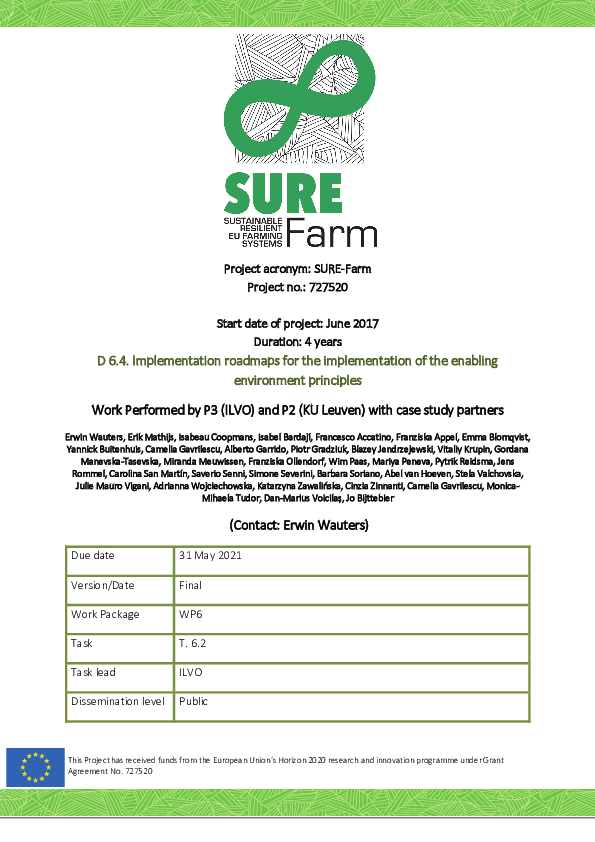 (PDF) Implementation roadmaps for the implementation of the enabling ...