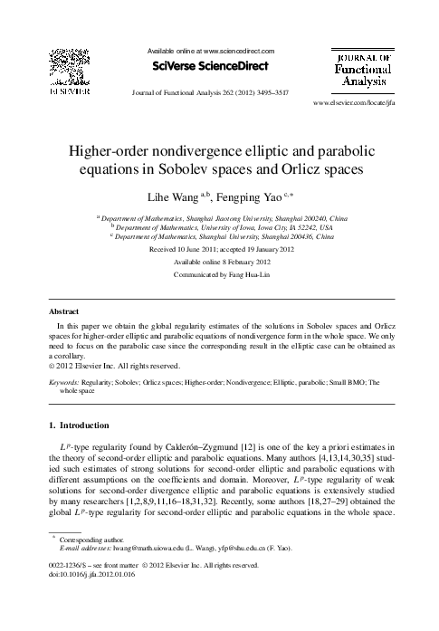 (PDF) Higher-order nondivergence elliptic and parabolic equations in ...