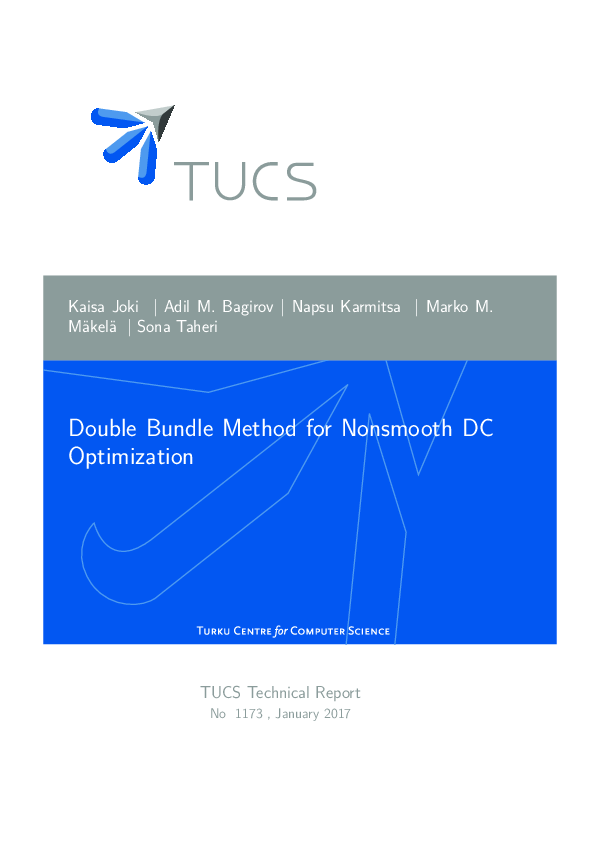 (PDF) Double Bundle Method for Nonsmooth DC Optimization