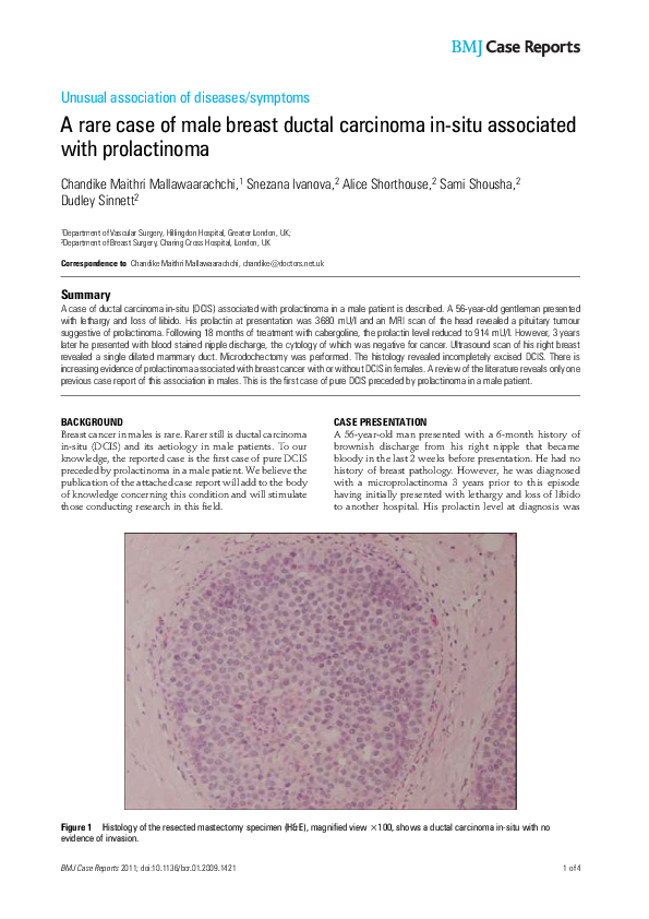 (PDF) A rare case of male breast ductal carcinoma in-situ associated ...